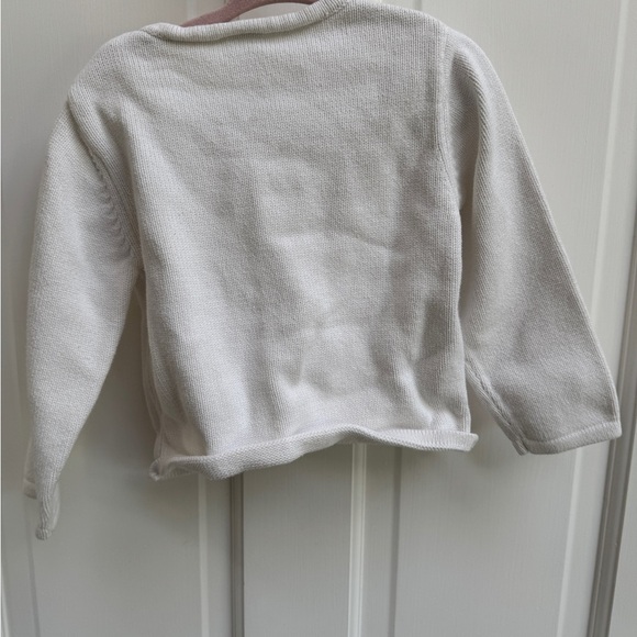 Gymboree 3T Off White Girls Button Down Sweater with Floral Embellishments - Picture 5 of 5